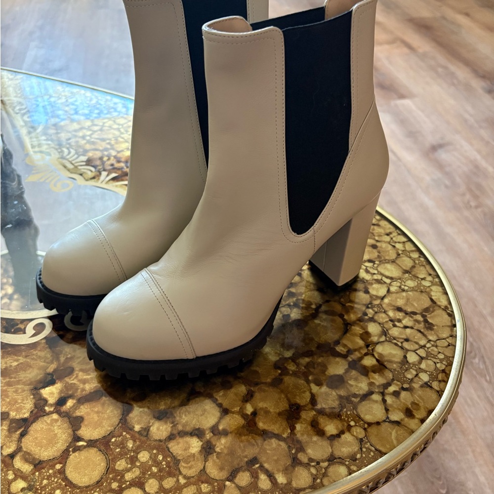 Stuart Weitzman Beige Ankle Boots